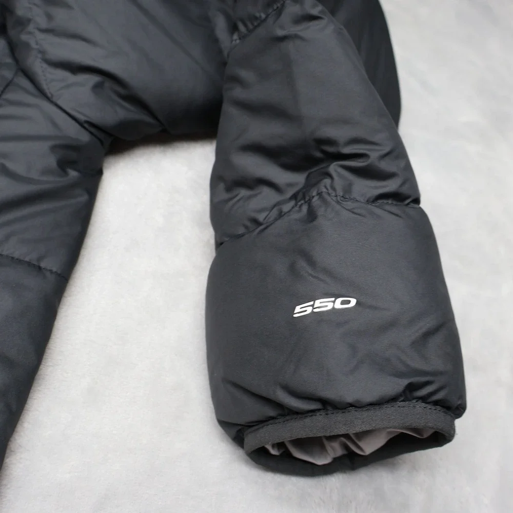 North Face Down Jacket Kids XL 18/20 Black Reversible Andes 550 Fill Pack Puffer